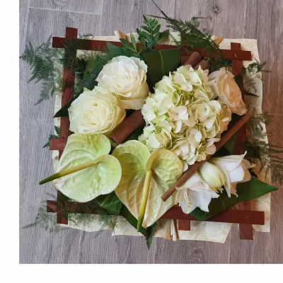 Bouquet sur Structure avec bulle d’eau
