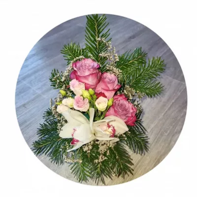 Bouquet Rond avec bulle d’eau